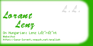 lorant lenz business card